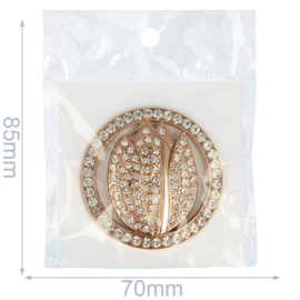 Magnetische broche tulp 45mm / goudkleurig  /  64265-RGO