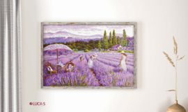 Borduurpakket Lavender field - Luca-S   ls-bu5008