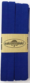 Oaki Doki Tricot de Luxe  / Jersey Biaisband / Kobalt Blauw 240