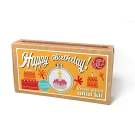 Borduurpakket Matchbox Happy Birthday (Cake) - ckc-mb-042