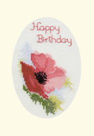 Borduurpakket Greeting Card - Poppy - Bothy Threads     bt-dwcdg01