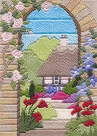 Platsteek pakket Long Stitch Seasons - Summer Garden - Bothy Threads    bt-dw14mls18