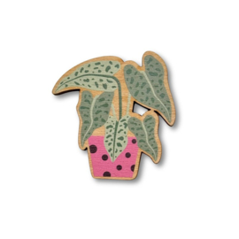 Wooden Needle Minder - House Plant - The Crafty Kit Company - ckc-nm-010