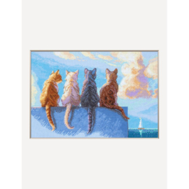 Borduurpakket Cats by the Sea - Aine     aine-a1034