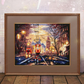 Borduurpakket Night Tram - Chudo Igla   ci-550-760