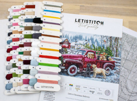 Borduurpakket Christmas Delivery - Leti Stitch   leti-l8014