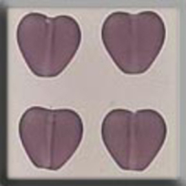 Glass Treasures Medium Chnld Heart-Matte Amethys - Mill Hill mh-12091