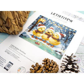 Borduurpakket Holiday Ducklings - Leti Stitch     leti-l9968