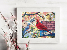 Borduurpakket Springtime Songbirds - Leti Stitch    leti-l8062