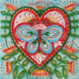 Kralen borduurpakket Summer Heart - Abris Art    aa-am-204