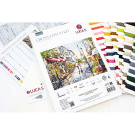 Borduurpakket Paris Flower Shop - Luca-S     ls-bu5107