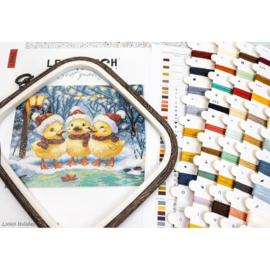 Borduurpakket Holiday Ducklings - Leti Stitch     leti-l9968