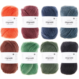 Rico Design | Socks Dégradé (4-draads) | 100g - 400m - 001 - Rood