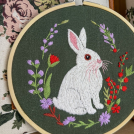 Vrij borduren pakket Garden Rabbit - Milpoint    mil-e1-016k