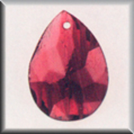 Glass Treasures Marbled Teardrop-Garnet - Mill Hill   mh-12001