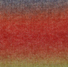 Stone washed flow XL Blauw Oranje 02 / Elation