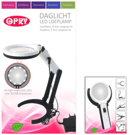 OPRY Daglicht LED Loeplamp Oplaadbaar en 8,5 cm diameter van de Lens