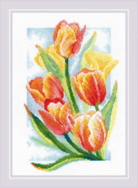 Borduurpakket Spring Glow - Tulips - RIOLIS     ri-2191