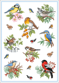 Borduurpatroon Lindner’s Kreuzstiche – Leaflet Heimische Vögel / 147