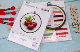 Borduurpakket Cherries - Luca-S    ls-bc103