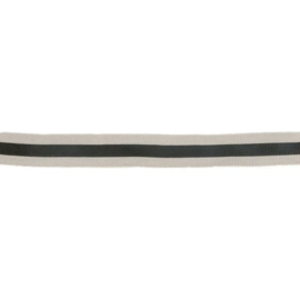 Flexibel Band Gestreept - Grijs / Zwart 25 mm