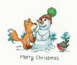 Borduurpakket Merry Christmas - Heritage Crafts     hc-1735a