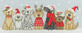 Borduurpakket Karen Tye Bentley - Holiday Hounds - Bothy Threads     bt-xktb10