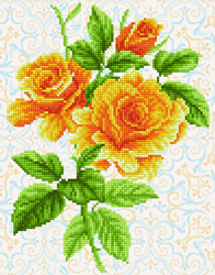 Diamond Dotz Yellow Rose Bouquet - Needleart World    nw-dd06-008