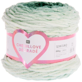 Chenillove Dégradé 200 gram = 240 meter - Ivy groen 006