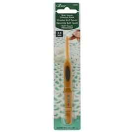 Clover Softgrip Touch haaknaald aluminium 3.50mm / CL 1005