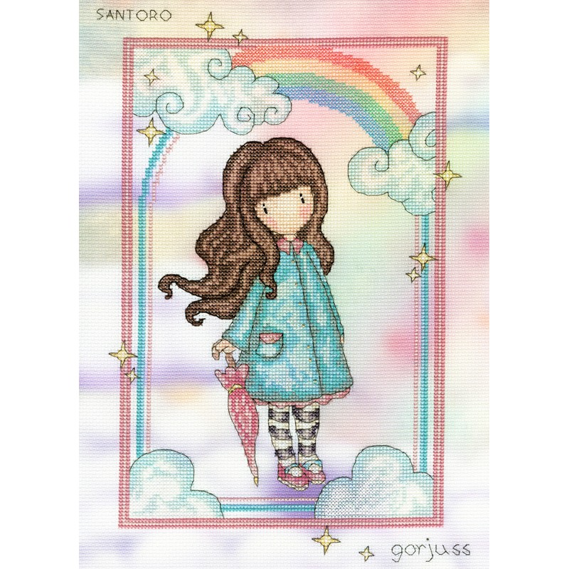 Borduurpakket Gorjuss - Rainbow Wishes - Bothy Threads    bt-xg44