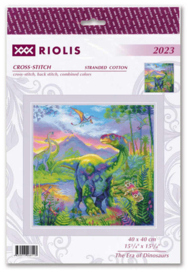 Borduurpakket The Era of Dinosaurs - RIOLIS   ri-2023