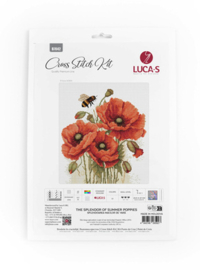 Borduurpakket The Splendor of Summer Poppies - Luca-S      ls-b7042