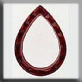 Glass Treasures Open Faceted Teardrop-Ruby - Mill Hill   mh-12019