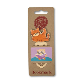 Wooden Bookmark Cat - Ginger - The Crafty Kit Company - ckc-wbm-003