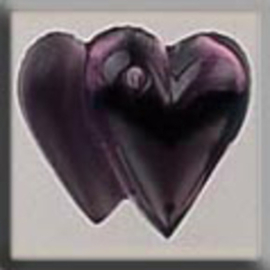Glass Treasures Doubled Heart-Amethyst - Mill Hill mh-12096