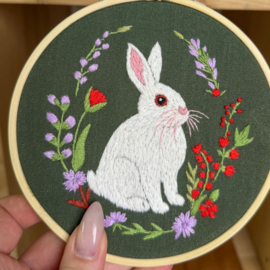 Vrij borduren pakket Garden Rabbit - Milpoint    mil-e1-016k