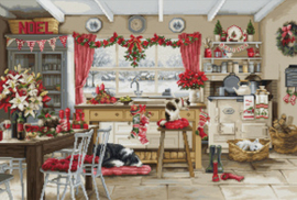 Borduurpakket Christmas Farmhouse Kitchen - Luca-S     ls-bu5053