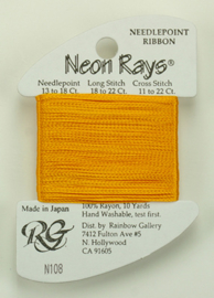 Neon Rays Yellow Orange - Rainbow Gallery    rg-n108