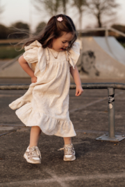Broderie hydrofiel jurk met ruffles
