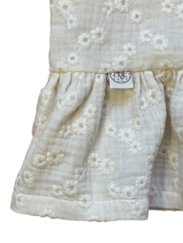 Broderie hydrofiel jurk met ruffles