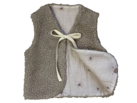 Giletje katoen teddy