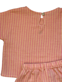 Hydrofiel zomersetje met oversized top en short sorbet