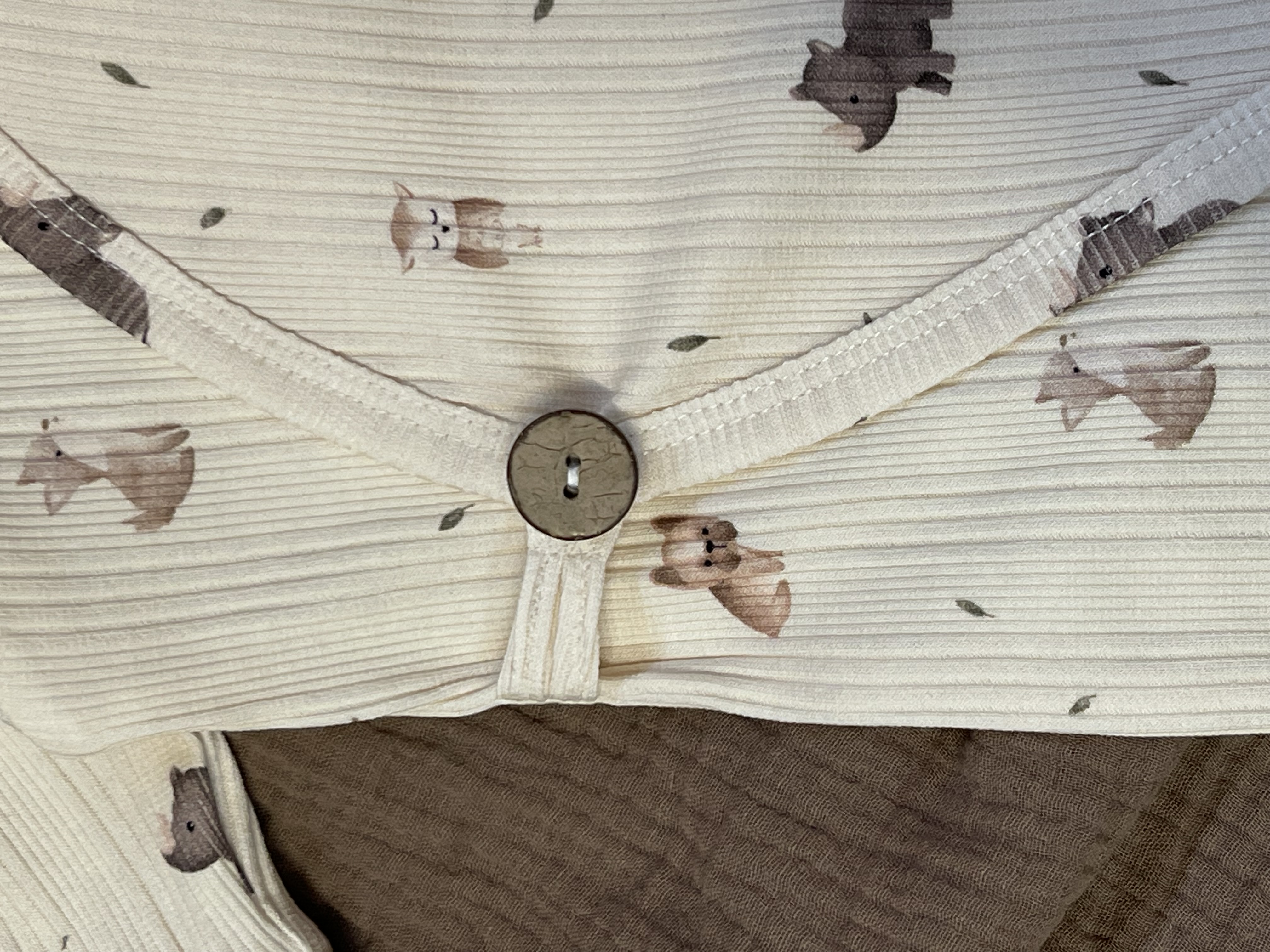 Overslagboxpakje ribtricot diertjes