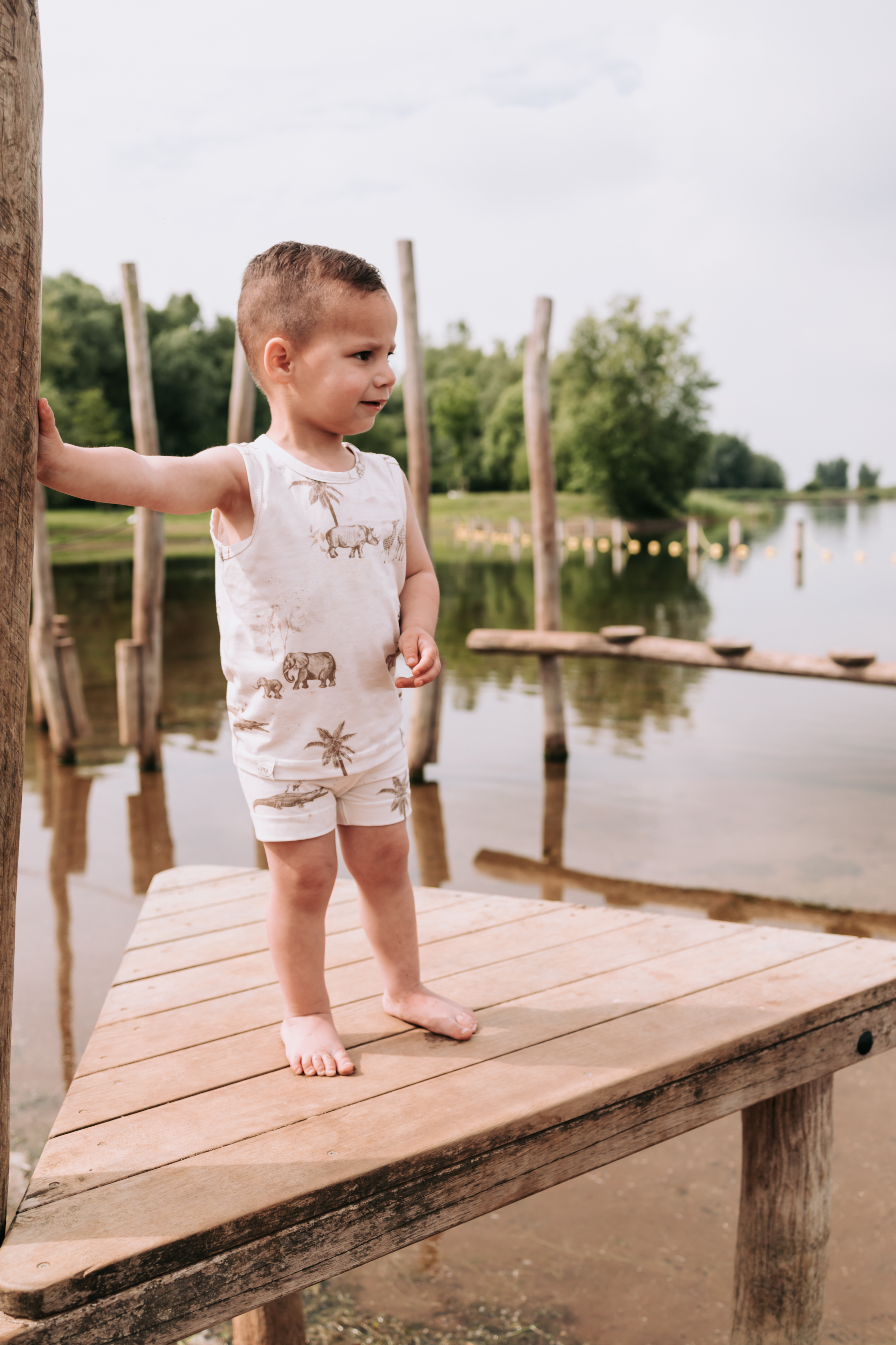 Zomers setje van zachte katoen tricot.