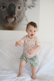 Linnen short vintage groen