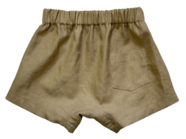 Linnen jongensshort kaki