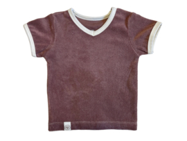 V hals shirtje badstof mauve