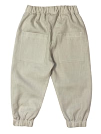 Linnen broek met opgestikte zakken