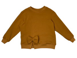 Sweater met strik oker